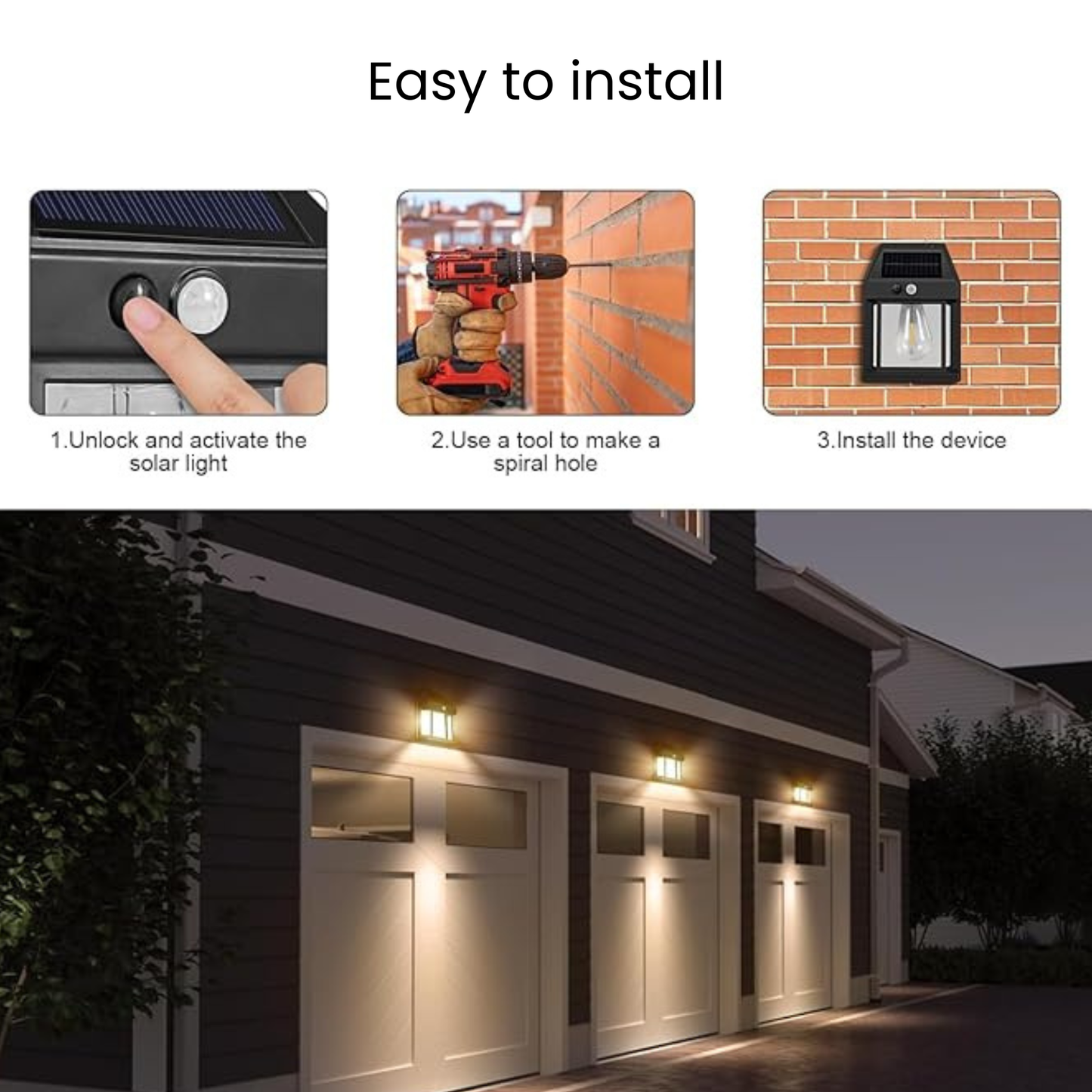 Luxury Ambiance | Solar Outdoor Wall Light