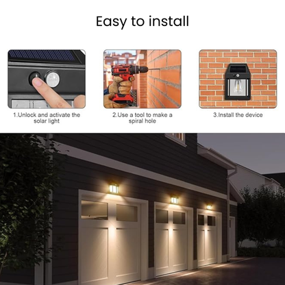 Luxury Ambiance | Solar Outdoor Wall Light